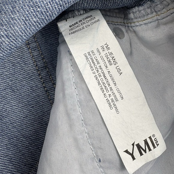 YMI Jeans Women 30x30 Lowrise Wide Leg Blue Denim - Picture 3 of 12